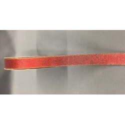 Luster Ribbon Red/Gold Edge 5/8"  25y.